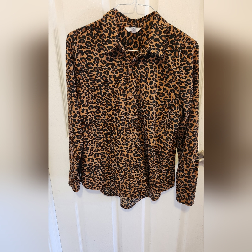 Time and Tru Leopard Blouse